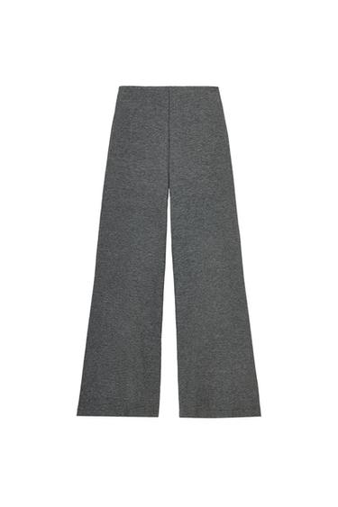 PANTALON PALAZZO FLUIDE - Gris moyen de Zara