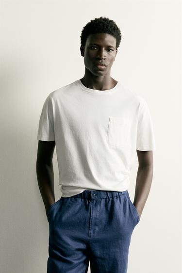 LIGHTWEIGHT RELAXED FIT T-SHIRT - White by Zara