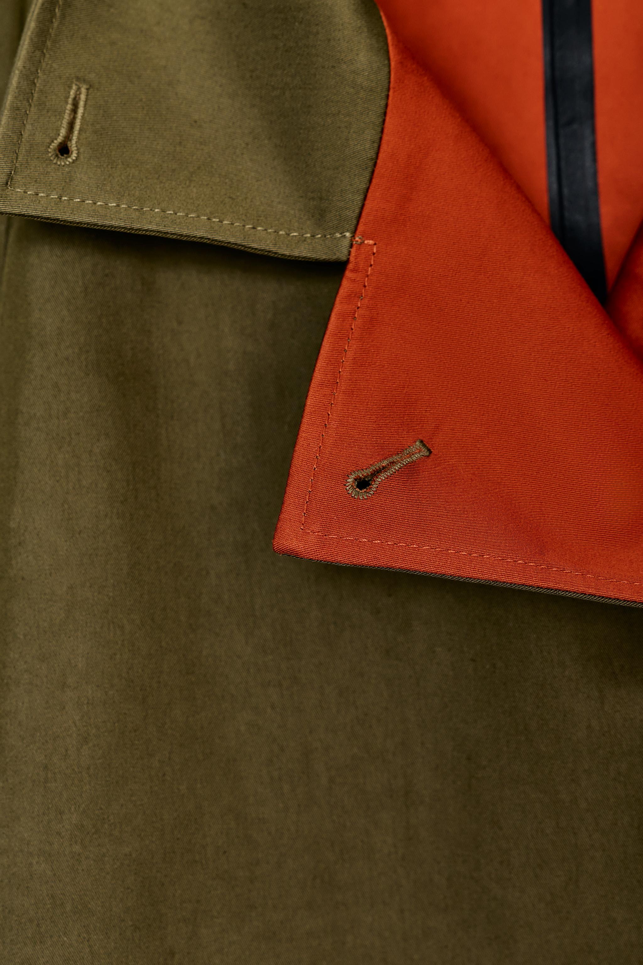 ZW COLLECTION SHORT HIGH-NECK TRENCH COAT