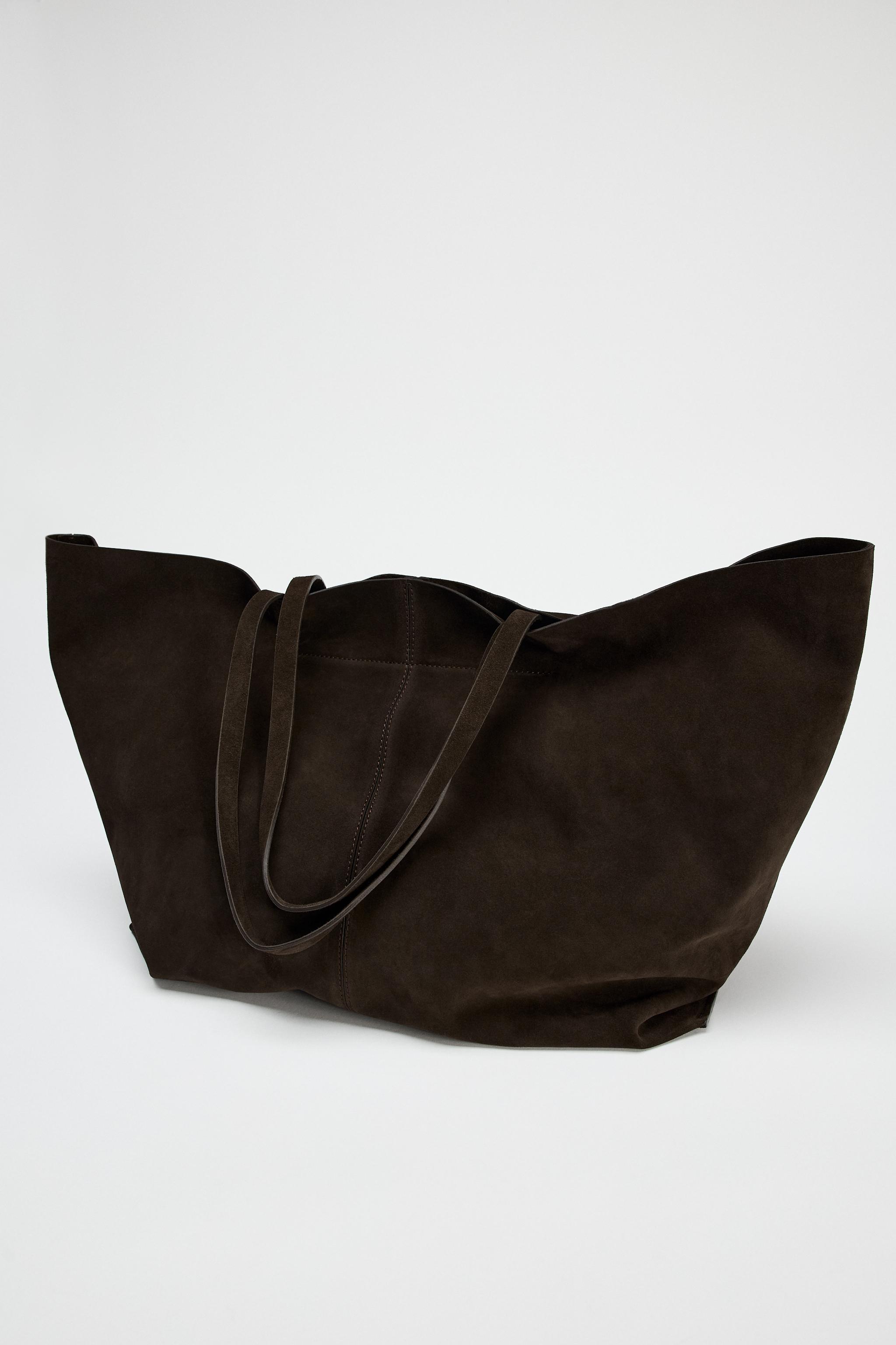 スプリットスエード マキシショッパー - ブラウン | ZARA Japan