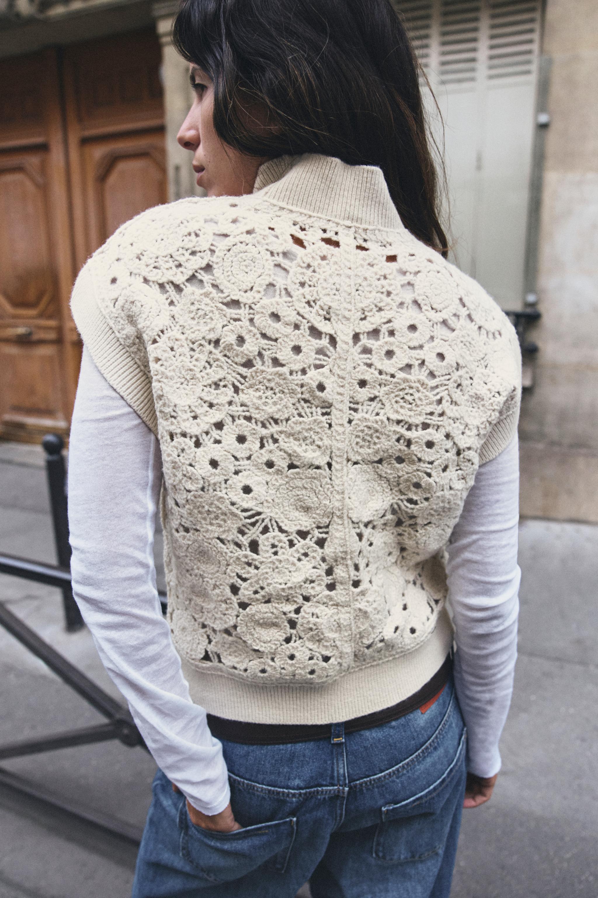GILET COMBINÉ EN CROCHET