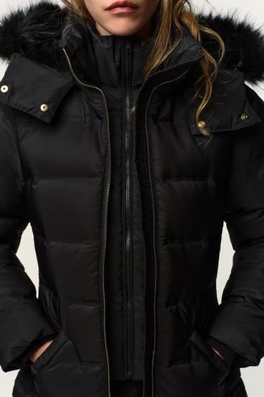 DOUDOUNE À CAPUCHE DÉPERLANTE COUPE-VENT - Noir de Zara - Image 2