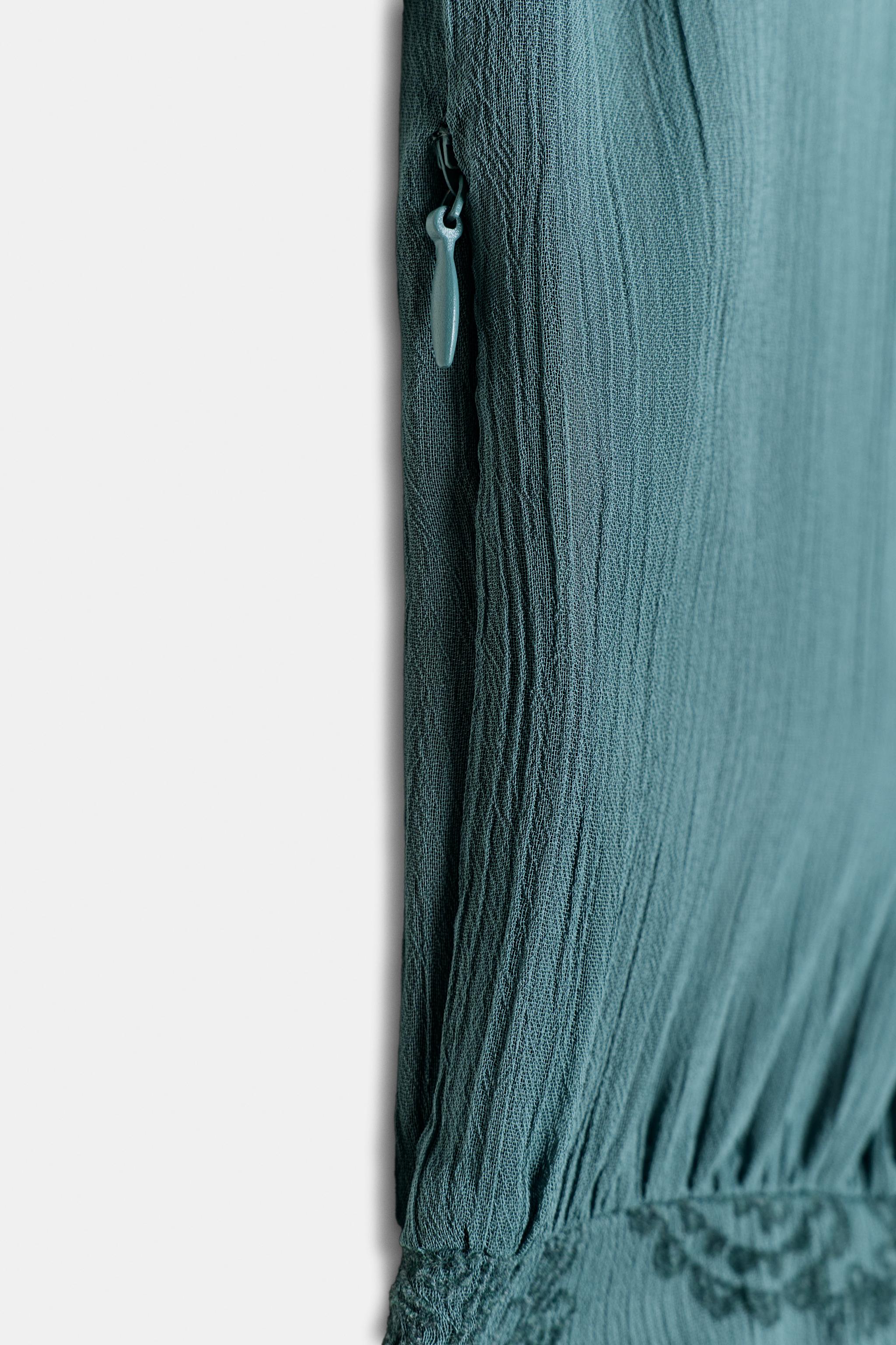 RUFFLED COMBINATION MINI DRESS