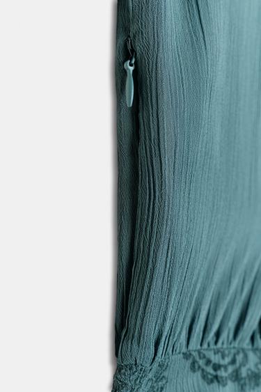 ROBE COURTE BIMATIÈRE À VOLANTS - Vert d'eau de Zara - Image 7