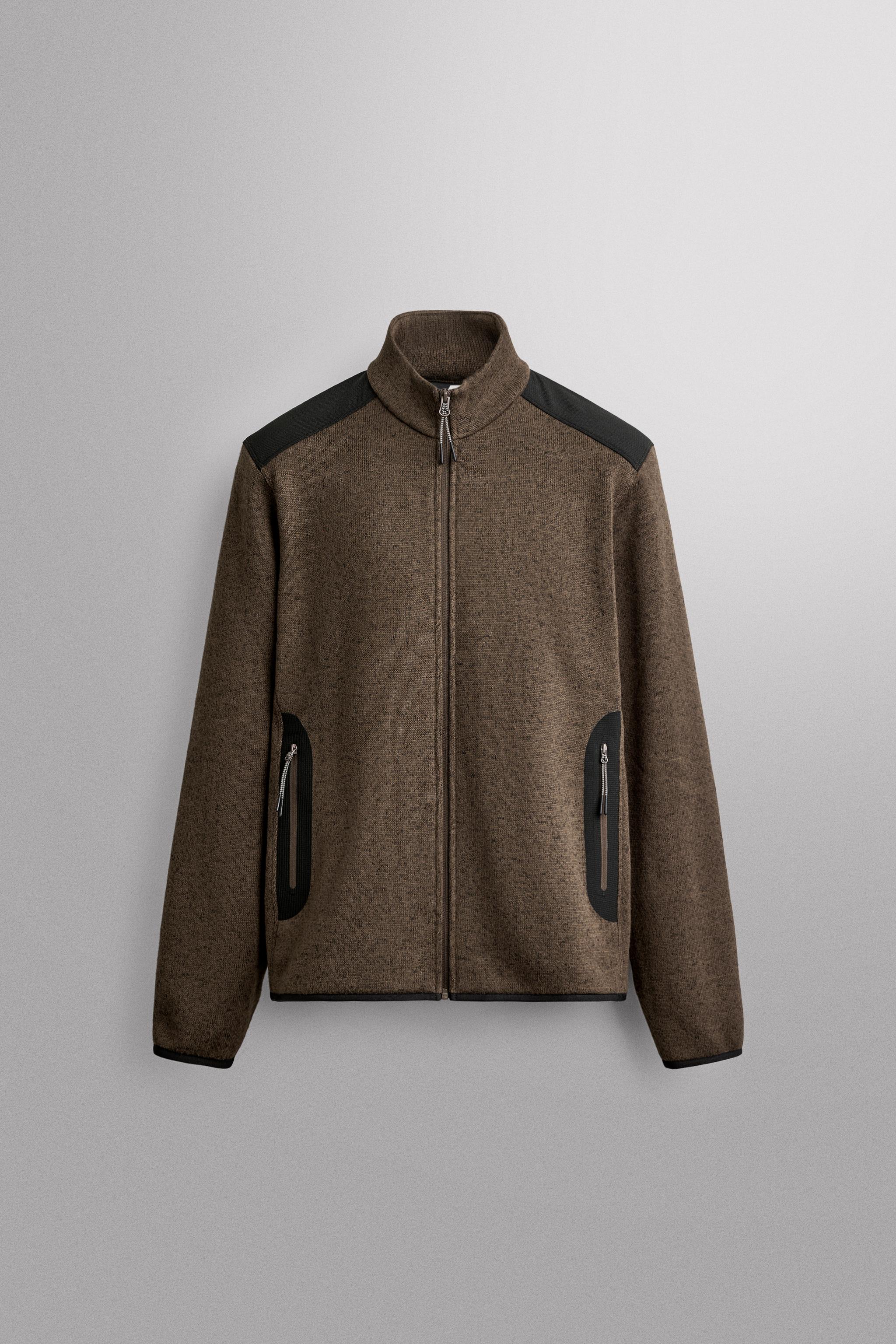 VESTE EN MAILLE COMBINÉE POLAIRE