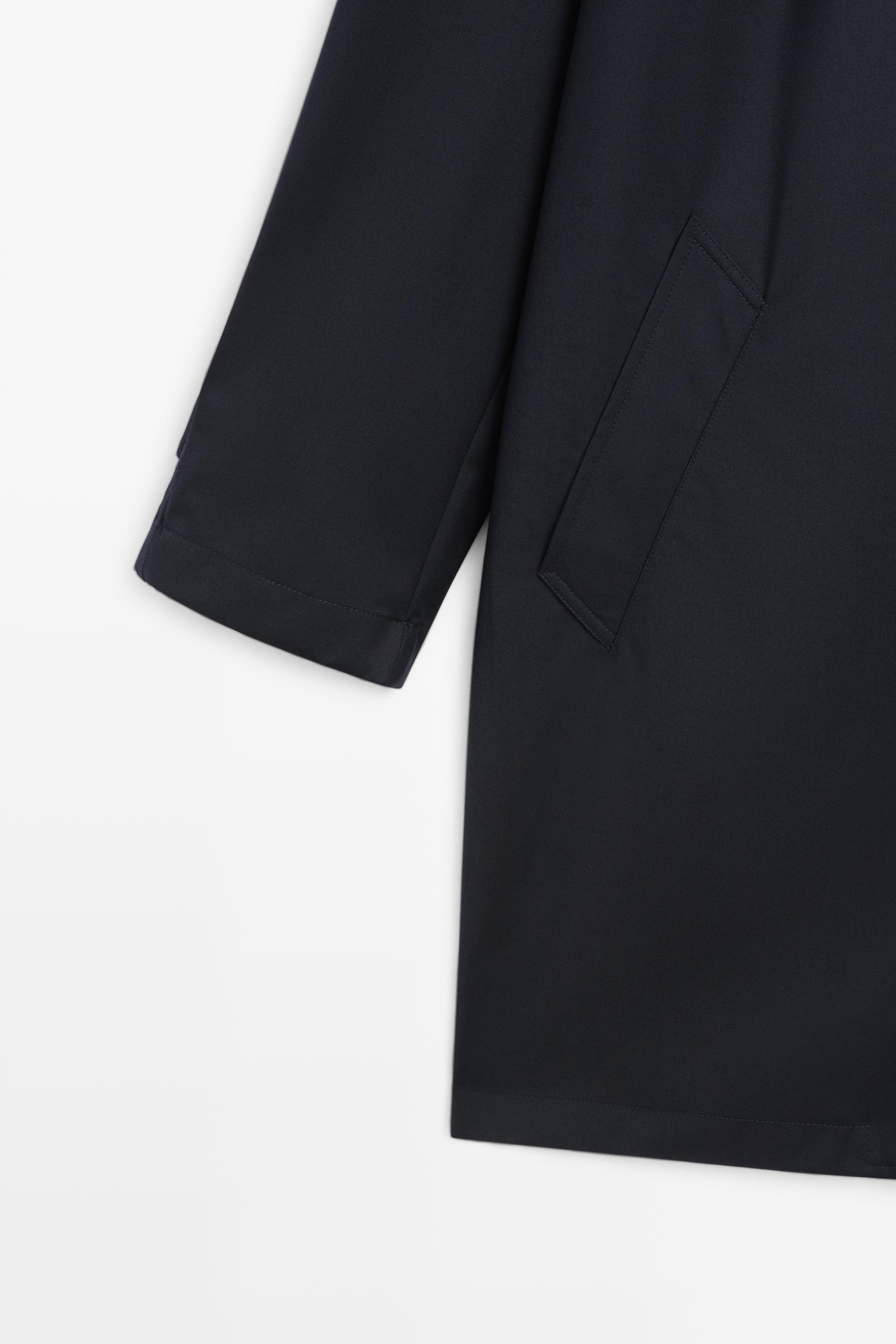 100% wool trench coat