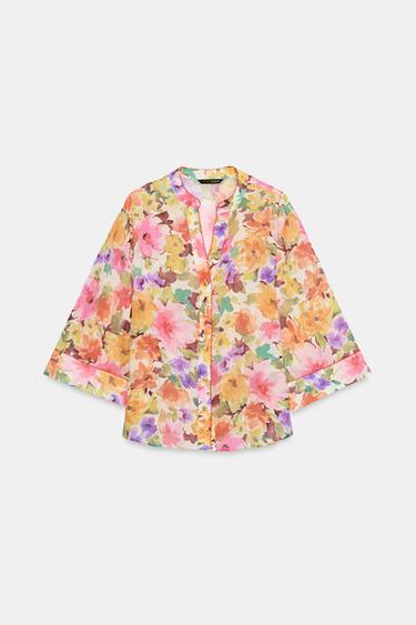 CHEMISE À IMPRIMÉ FLEURI - Multicolore de Zara - Image 6