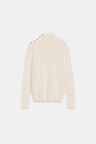 JERSEY PUNTO BOTONES - Crudo de Zara