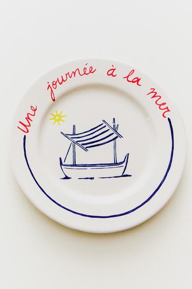 ASSIETTE PLATE ÉTÉ | DIEGO NINE - Bleu de Zara