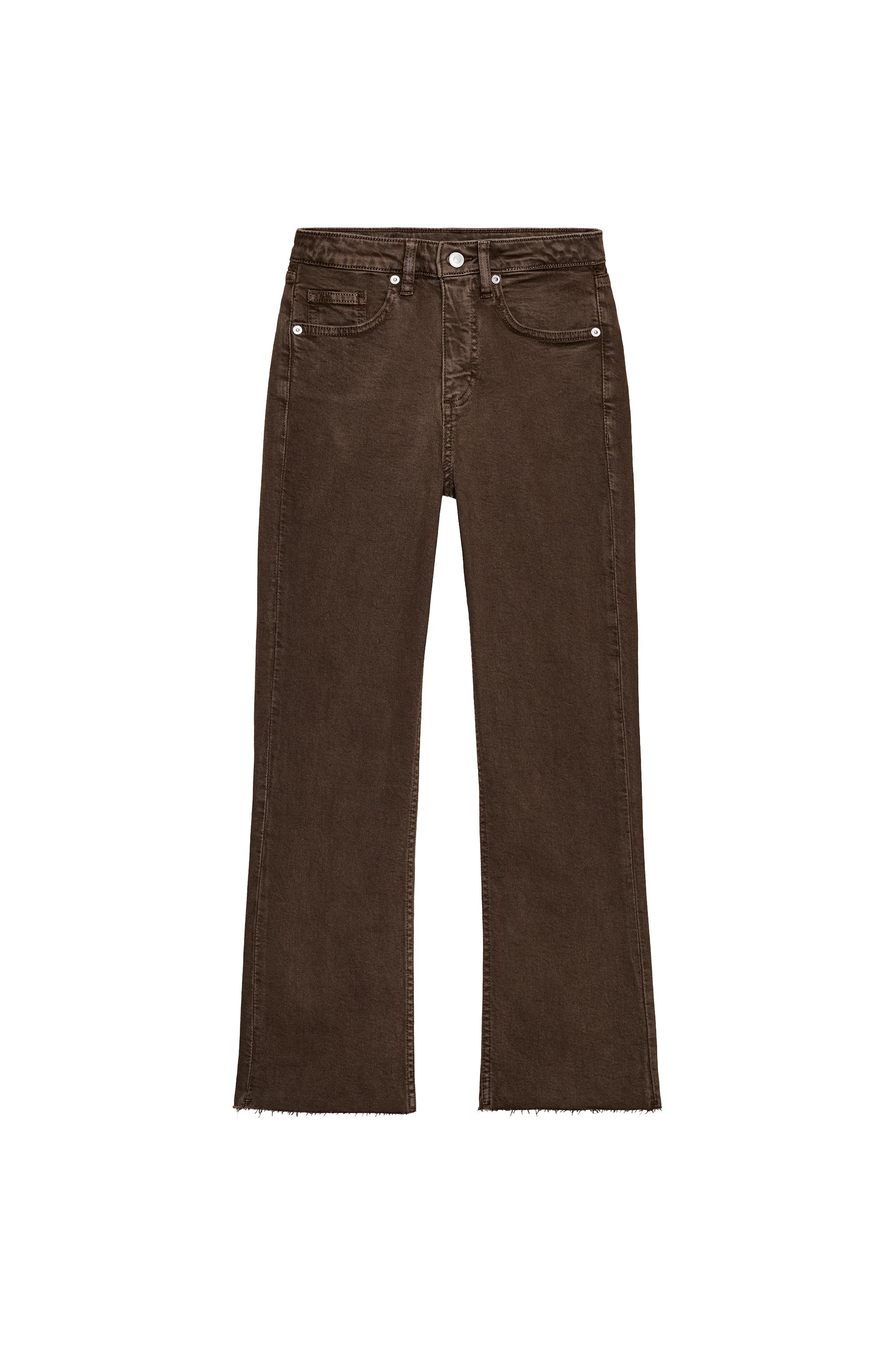TRF HIGH-WAISTED CROPPED FLARE JEANS