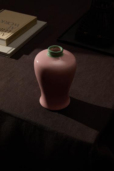 CERAMIC POT VASE - Pink by Zara