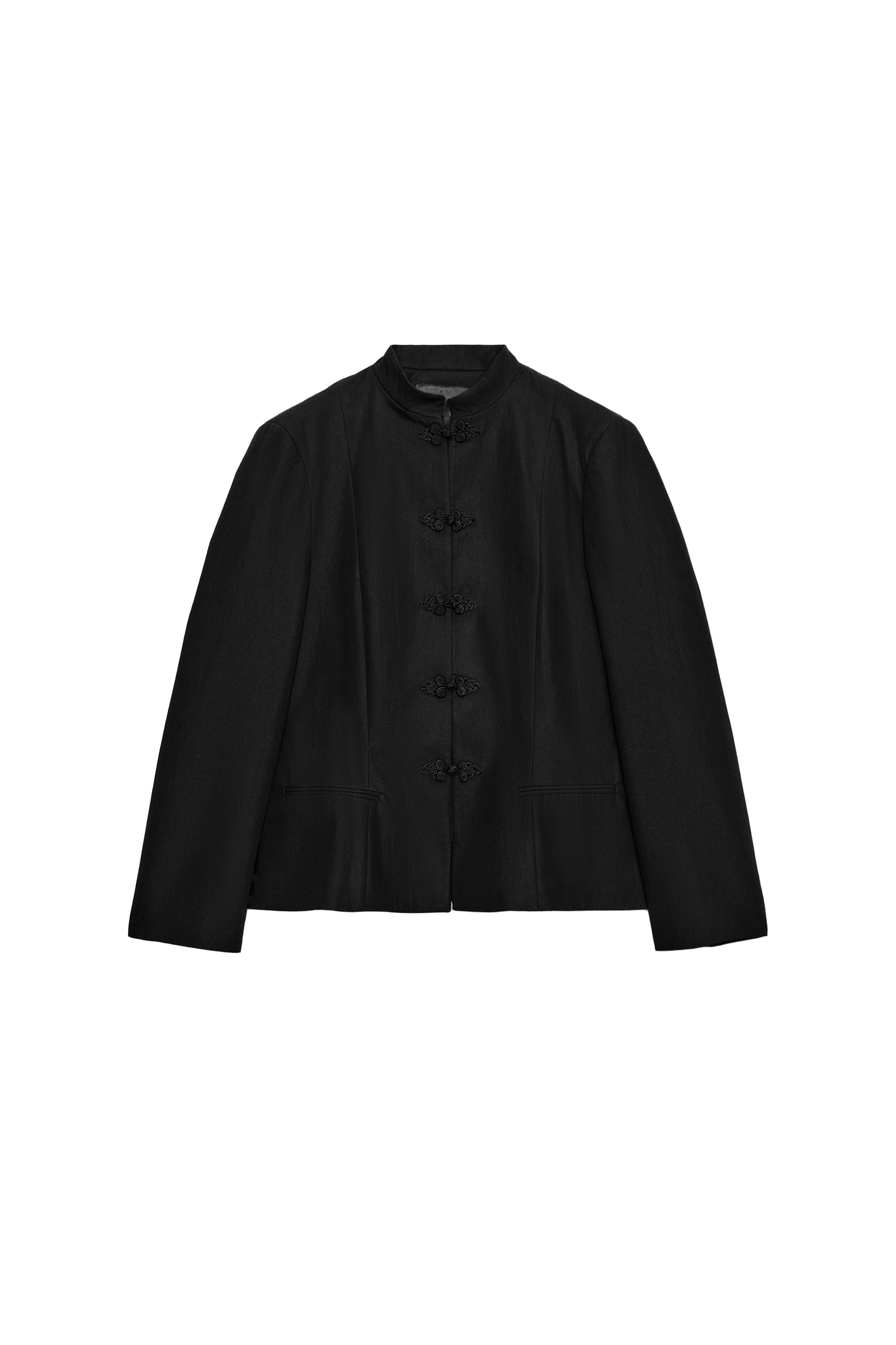 ペプラムトグルボタンブレザー ZW COLLECTION - ブラック | ZARA Japan