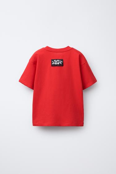 T-SHIRT IMPRIMÉ GRAFFITI - Rouge de Zara - Image 1