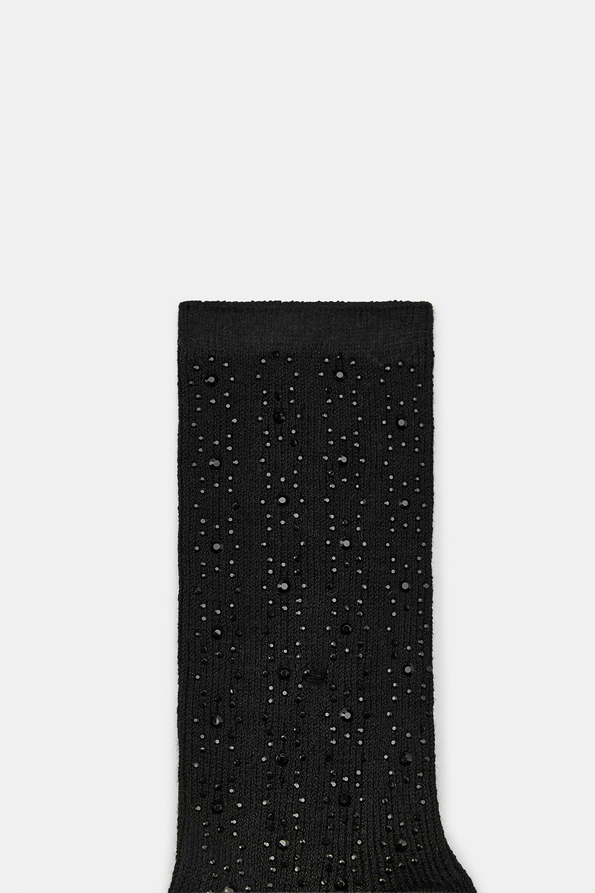 RHINESTONE RIB SOCKS