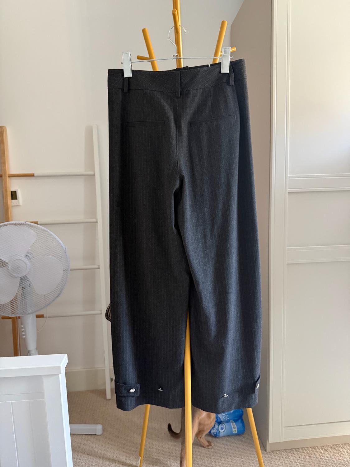 PINSTRIPE TROUSERS WITH ADJUSTABLE HEM - Image 2