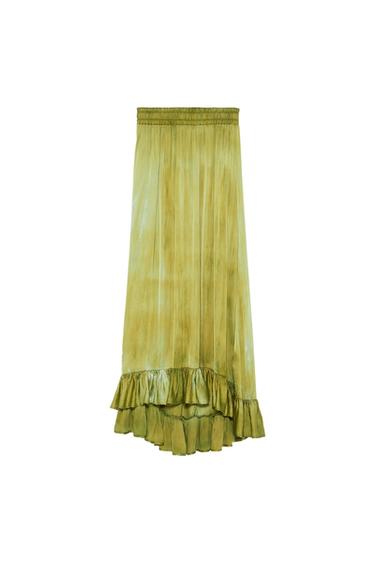 RUFFLED TIE-DYE SKIRT