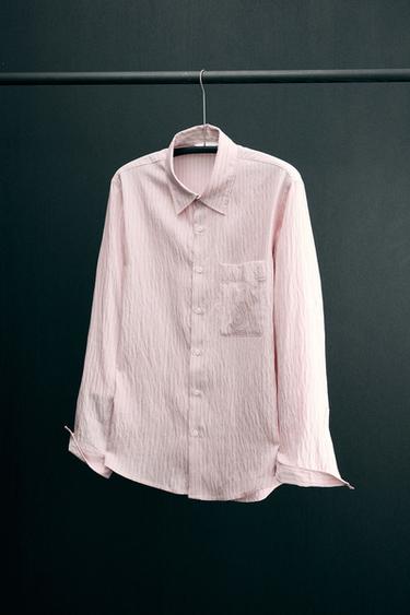 CHEMISE FLUIDE À RAYURES - Rose de Zara