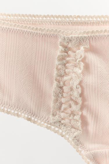 CULOTTE POINTELLE DENTELLE - Rose pâle de Zara - Image 3