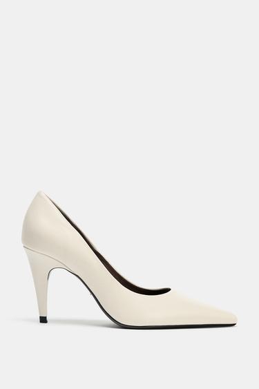 LEDER-PUMPS - Gebrochenes Weiß von Zara