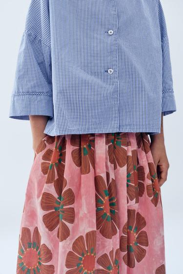 6-14 YEARS/ LIMITED EDITION FLORAL PRINT MIDI SKIRT - Printed by Zara - Image 6