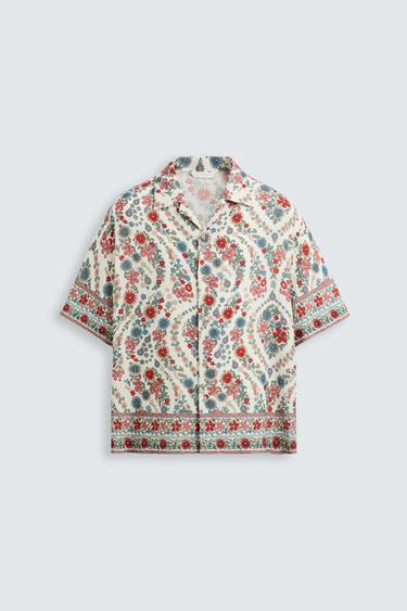 FLORAL PRINT SHIRT - Red by Zara