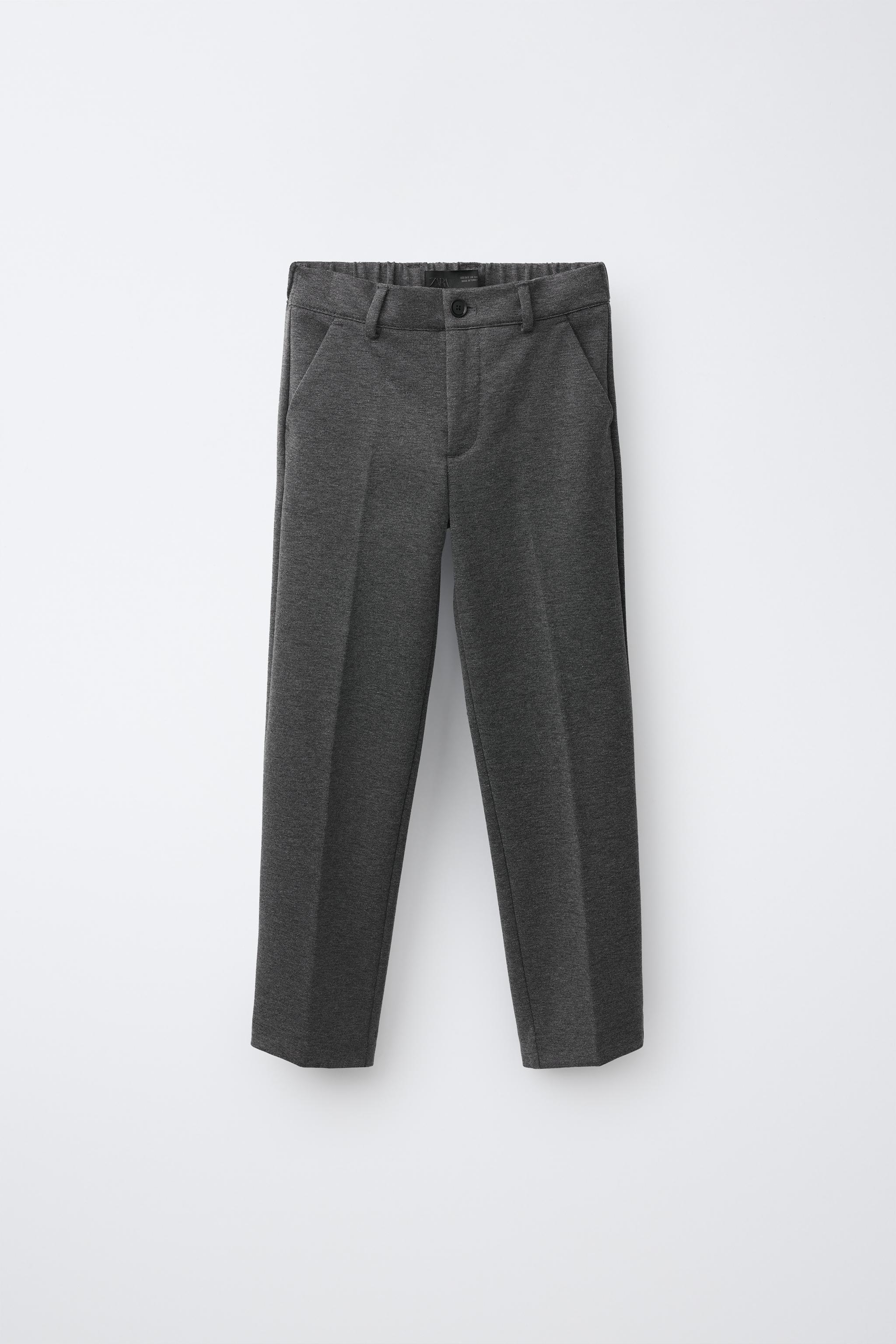 BASIC SUIT PANTS — Gray marl