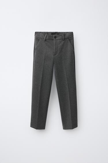 Zara 素色西裝長褲 - 斑紋灰色