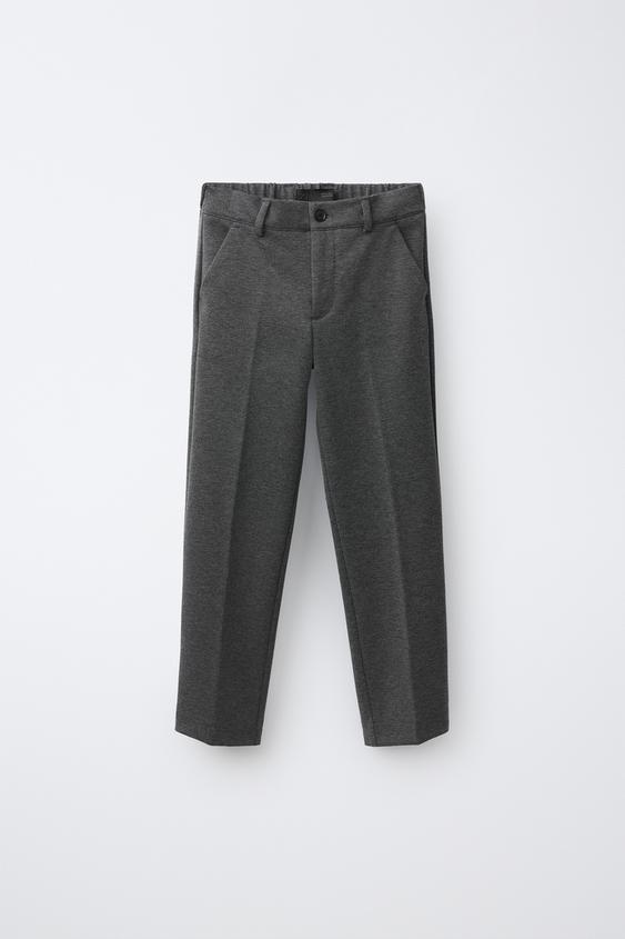 PLAIN SUIT TROUSERS - Grey marl by Zara - Image 0