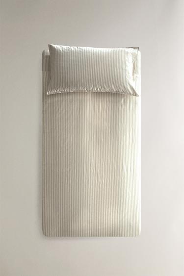 CHILDREN'S REVERSIBLE STRIPED DUVET COVER - Light blue by Zara - Image 5