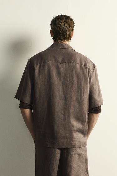 CAMISA RELAXED FIT 100% LLI - Marró / talp de Zara
