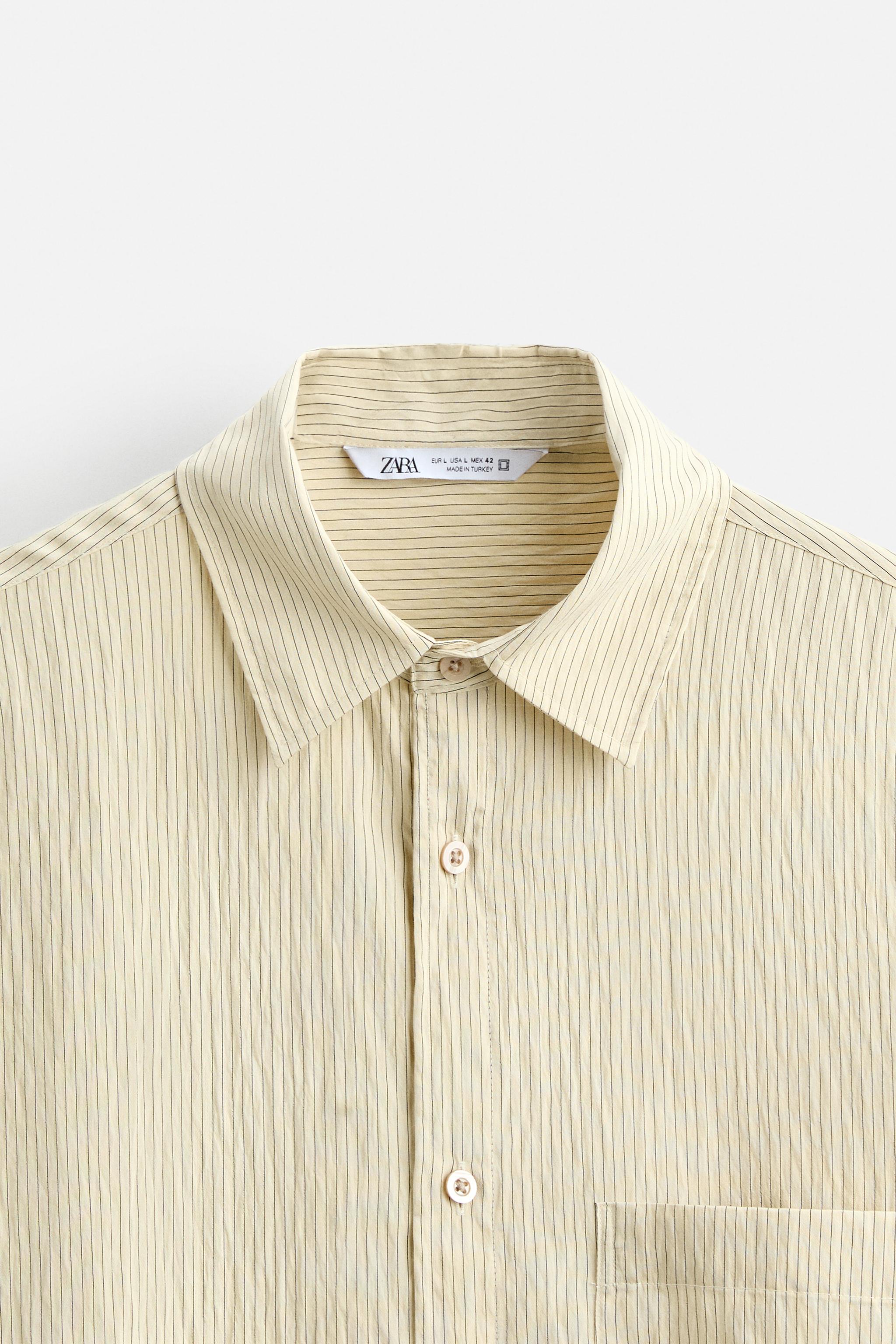 MODAL BLEND STRIPED SHIRT - Gray / Tan | ZARA United States