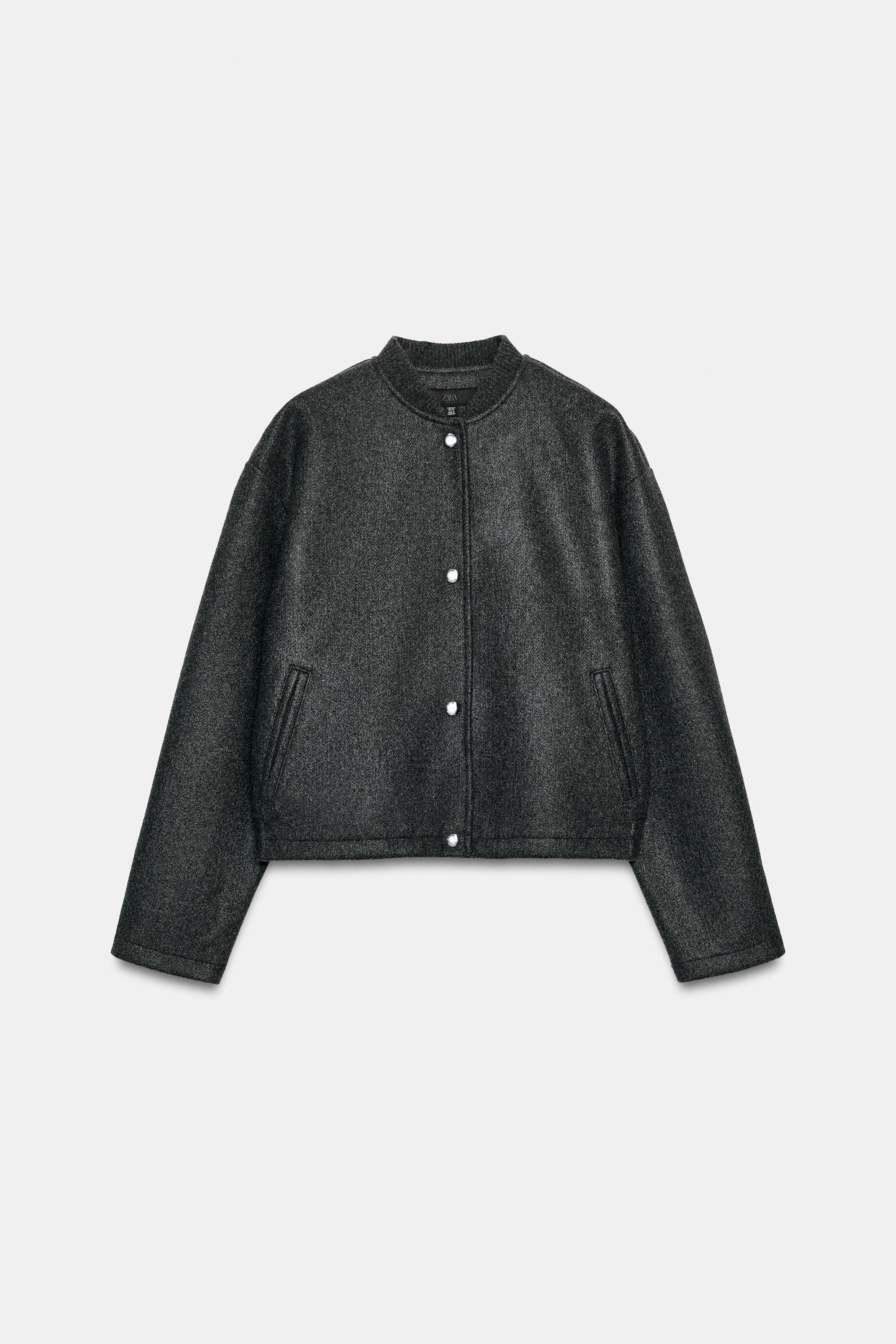SOFT BOMBER JACKET — Grey