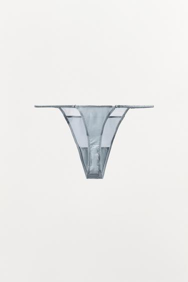 TANGA SOIE - Bleu clair de Zara - Image 4