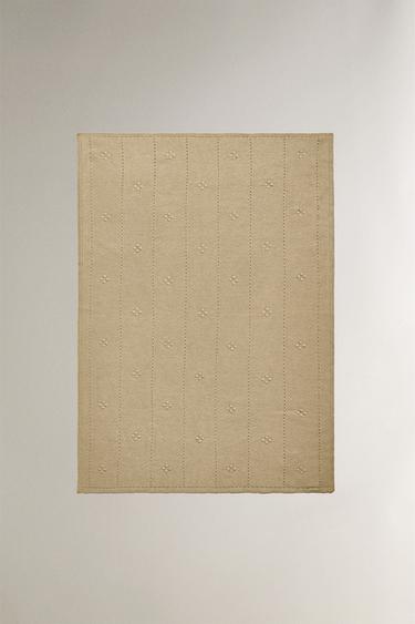 Zara PAMUČNO ĆEBE ZA BEBE SA AŽUROM – Zelena – Slika 0