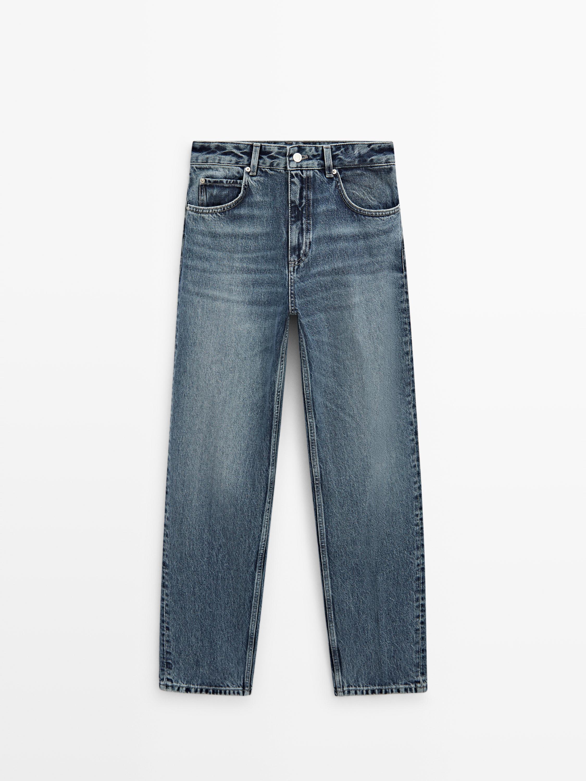 Jean relaxed barrel taille haute