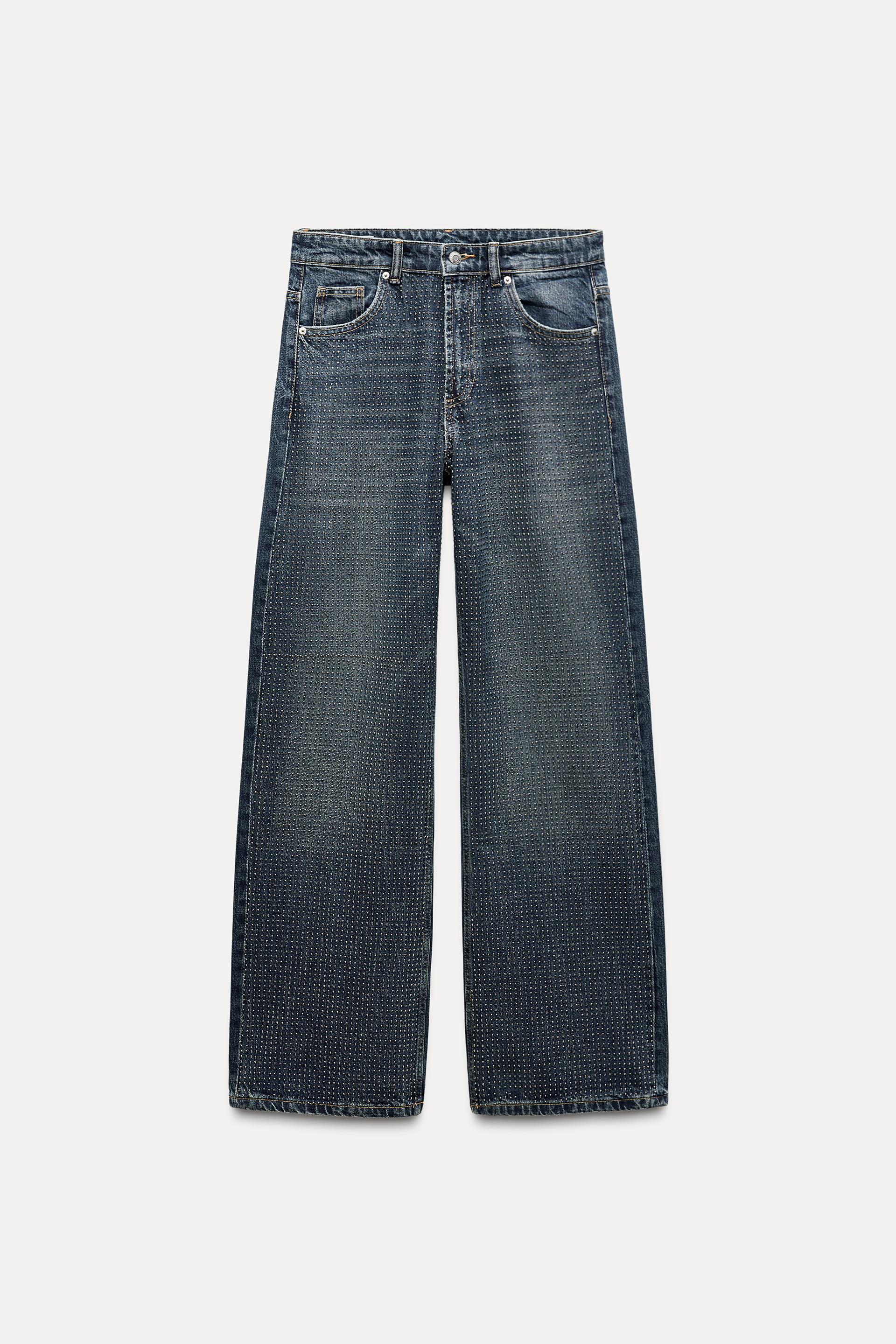 JEANS TRF RELAXED BRILLOS TIRO MEDIO