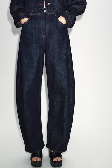 Z1975 HIGH-WAIST BARREL JEANS - Blue by Zara - Image 1