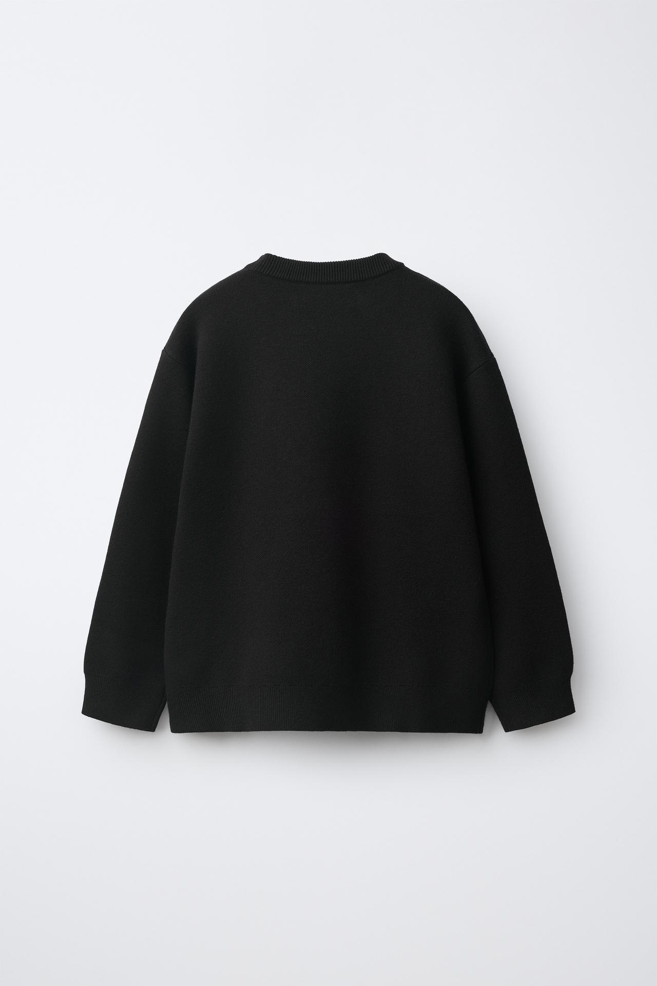 KNIT SWEATER — Black