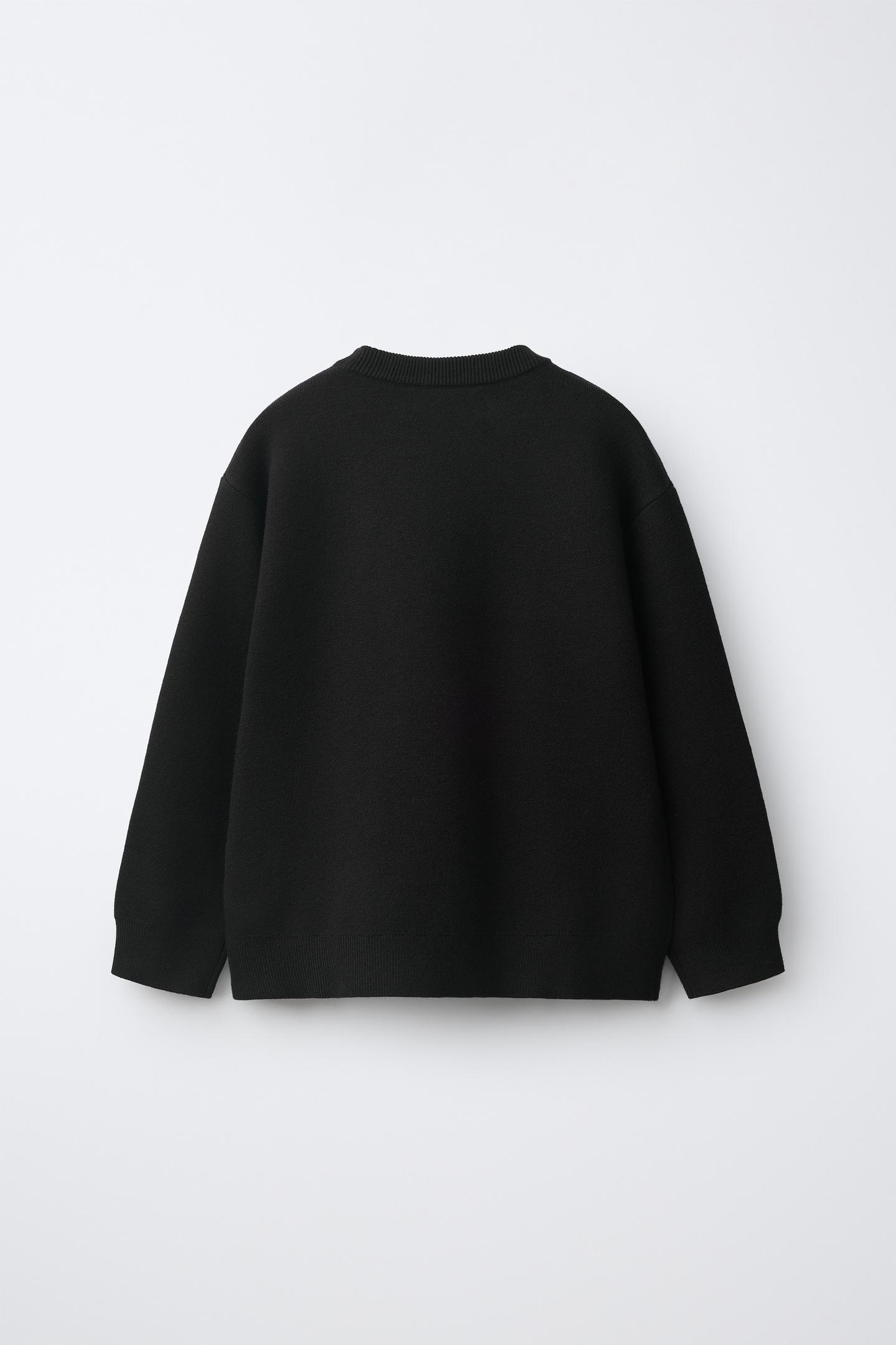 Детский свитер Zara Knit, цвет: Чёрный — фото 2