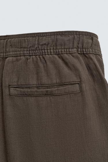 PANTALON STRUCTURÉ COUPE DÉCONTRACTÉE - Marron de Zara - Image 9
