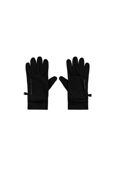WOOL BLEND RUNNING GLOVES - Black by Zara