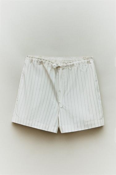 STRIPED SHORTS - Ecru by Zara - Image 4
