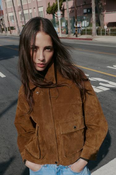 BLOUSON BOMBER 100% CUIR - whisky de Zara - Image 6