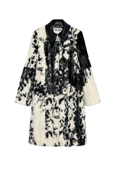 Zara 動物紋印花大衣 - ZARA WOMAN 精選商品 - 黑色 / 白色