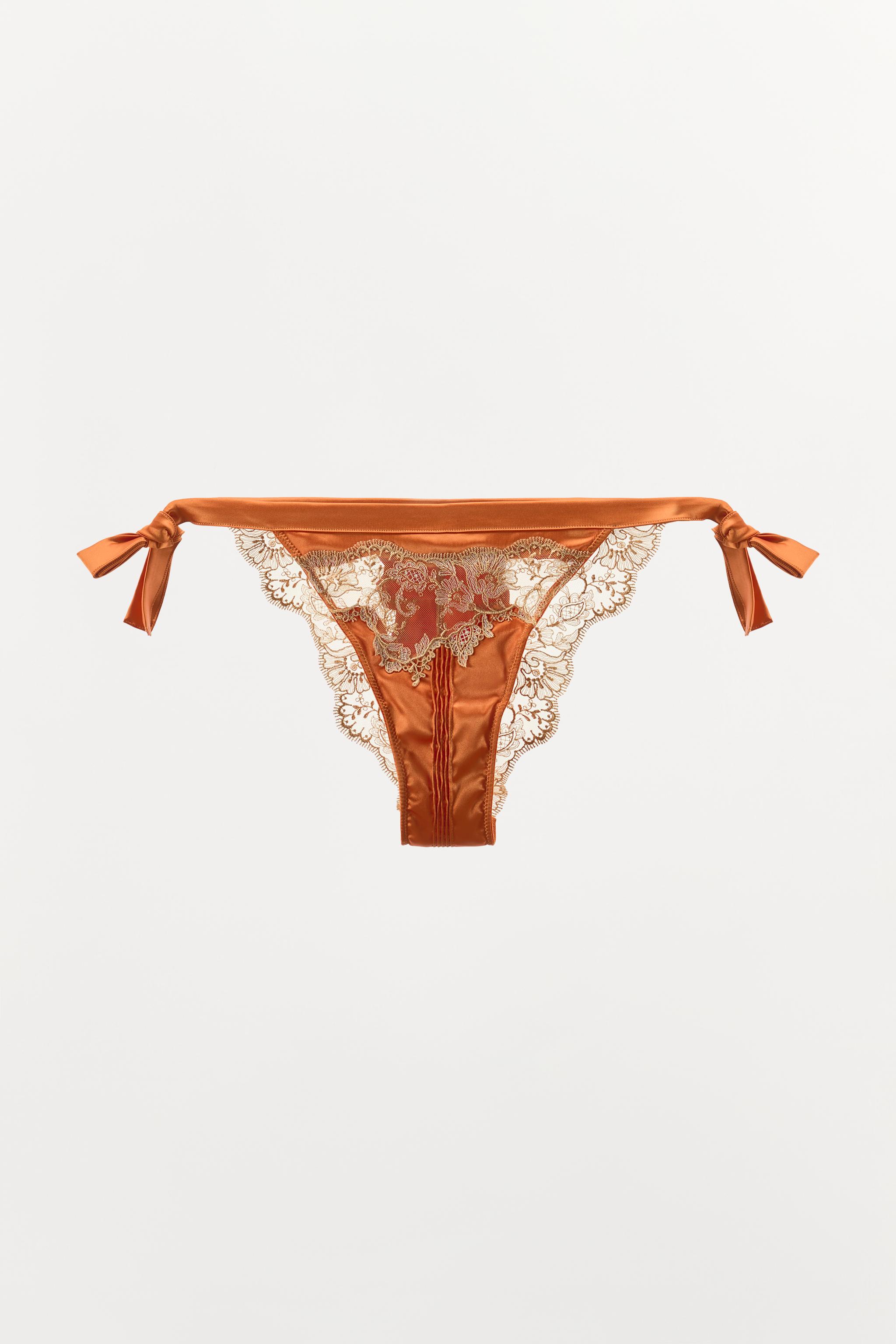 LACE TIE SATIN EFFECT PANTIES