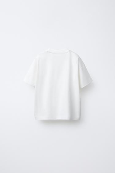 T-SHIRT BRODÉ - Blanc de Zara - Image 1