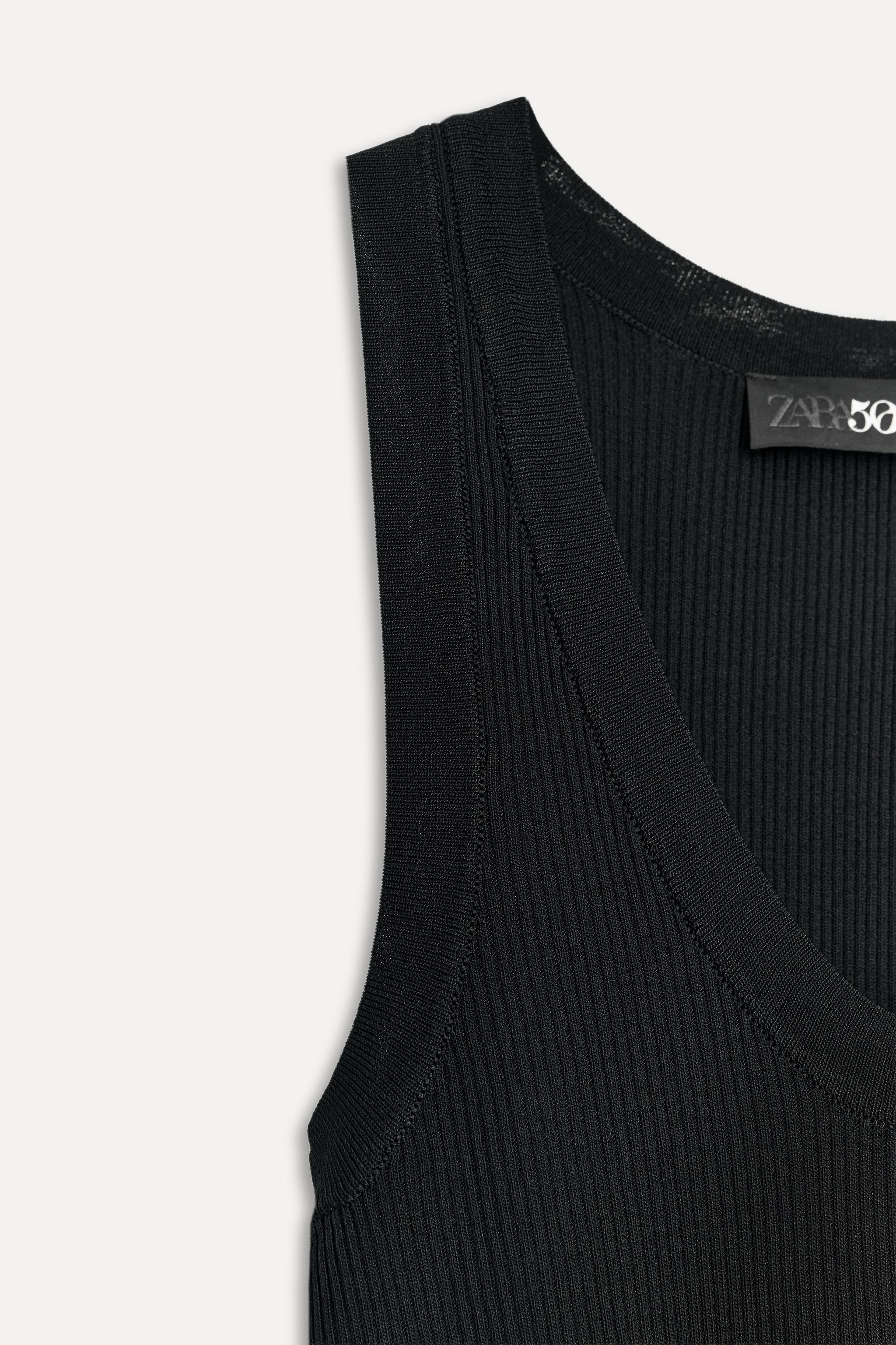 トップス BLACK BRICK Hybrid Merino Sleeveless RIB KNIT SLEEVELESS TOP 50TH ANNIVERSARY - Black | ZARA