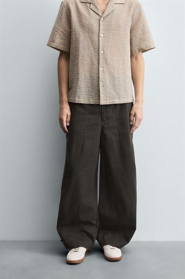 PANTALÓN CARGO RELAXED FIT - Marrón oscuro de Zara