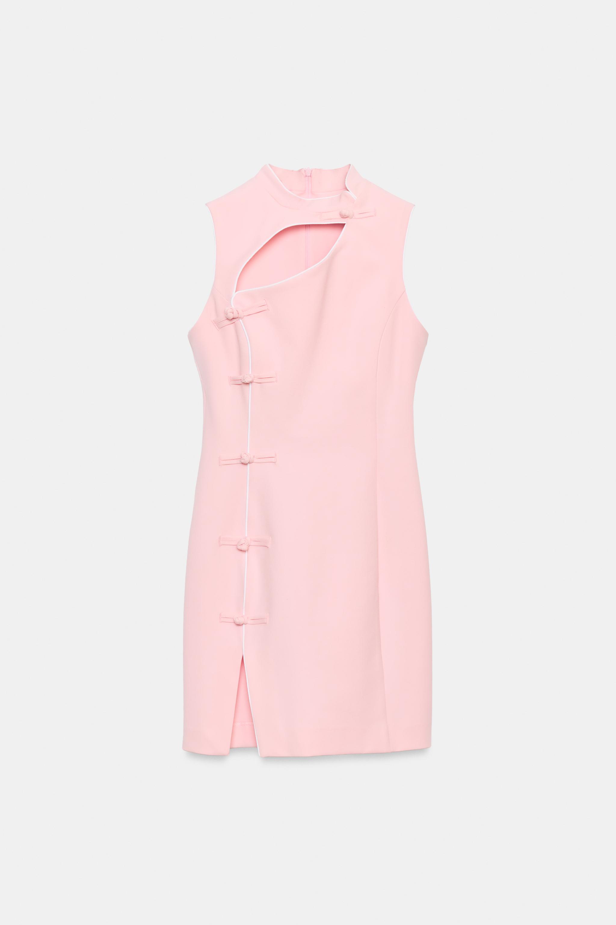 Женские платья Zara MINI FROG FASTENING DRESS — фото 7
