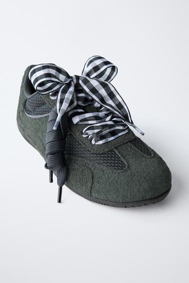 TENNIS À CARREAUX VICHY - Gris anthracite de Zara - Image 2